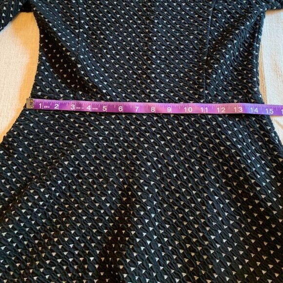 Lands' End Textured Dress - Black and White - Size S (6-8) - Picture 4 of 9